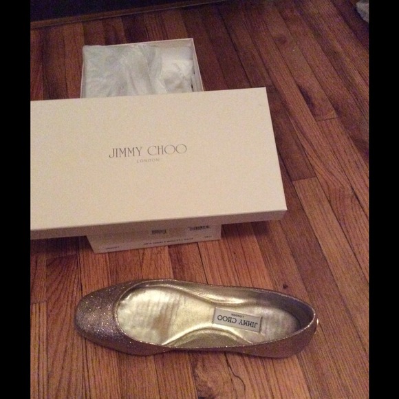 Jimmy Choo glittery ballerina flat