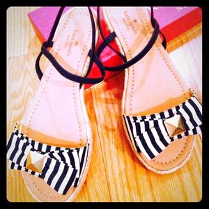 REDUCED! Kate Spade Summer Striped Sandles