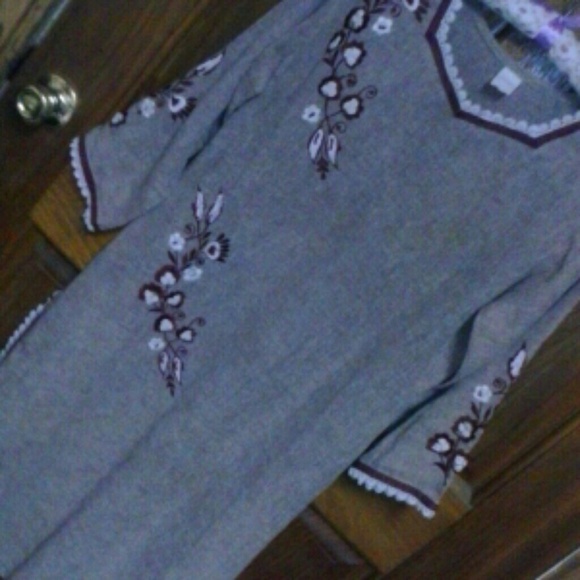 BOHO EMBROIDERED AND GLASS BEADS DRESS