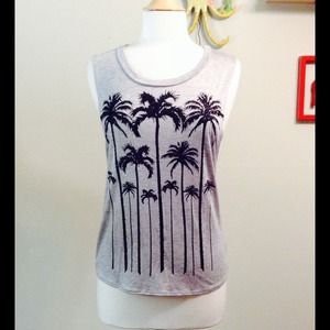 Palm tree open back tank