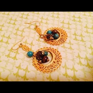 Gold embellished earrings