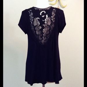 Lace back loose fit top