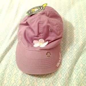 Gray flower hat