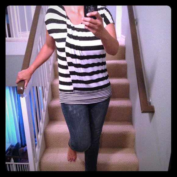 Striped tunic top