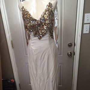 Vintage Formal with Silver & Gold Sequins! Beautiful!