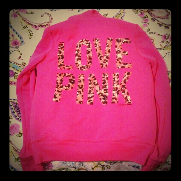 VS pink fur hoodie
