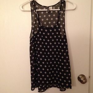 PRICE REDUCED! H&M Black Sheer Tank Top