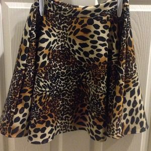 🔸Animal Print Skater Skirt🔸