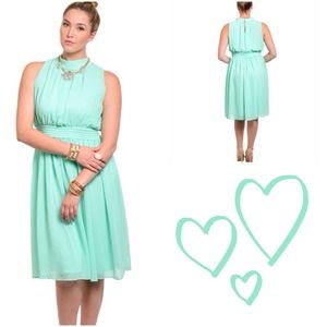 Mint chiffon dress LAST one