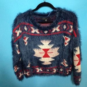 Fuzzy and Soft Aztec Sweater