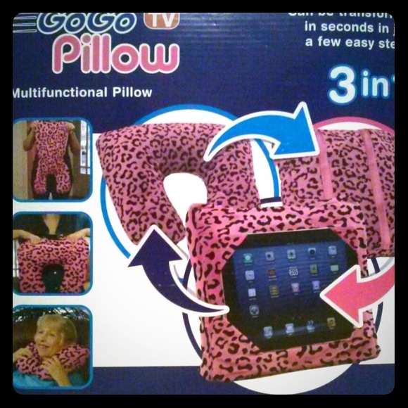 BNIB Go go pink leopard tablet pillow
