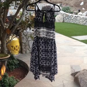 Black and White Patterned Dress