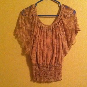 Floral lace dress top