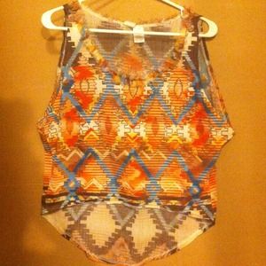 Orange tribal shirt