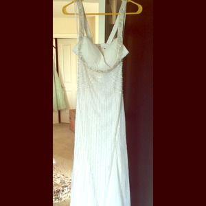 Sean Collection Sequin Embellished White Gown