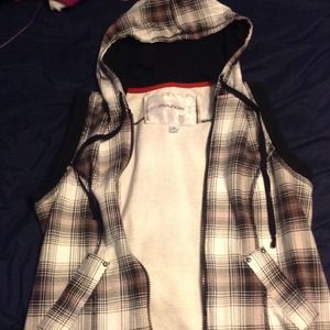 Plaid Hooded Vest