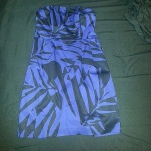 Black and blue pattern tube dress