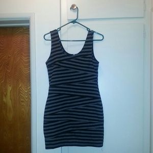 Black and Grey Stripped Dress