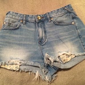 Free people denim shorts