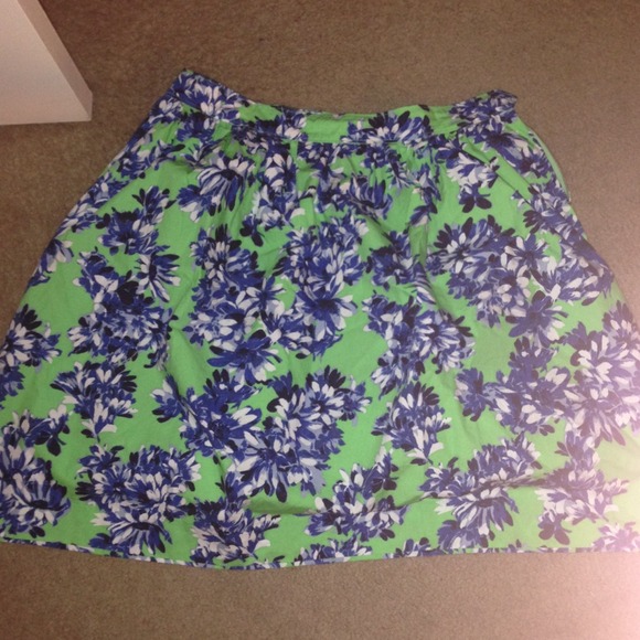 J. Crew Floral Poplin Skirt