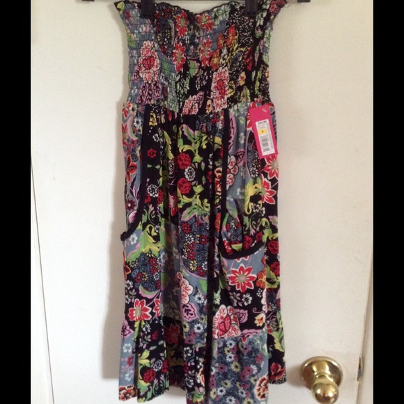 Floral tube top dress