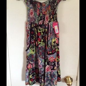 Floral tube top dress