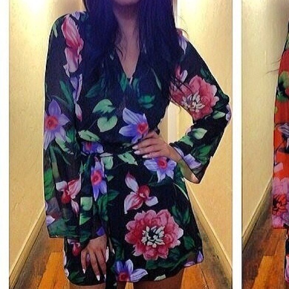 Floral chiffon dress