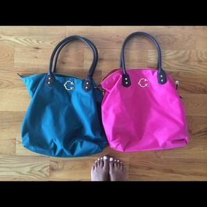 NWOT Pink & Teal C Wonder Nylon Tote