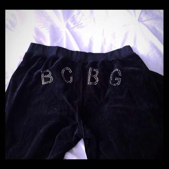 BCBG velour pants size large
