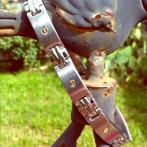 Stainless Steel & 14k Gold Bracelet/Reduced!