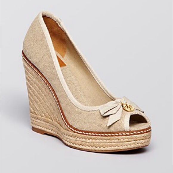 Tory Burch Shoes - Tory Burch Platform Wedge Espadrille Pumps Jackie