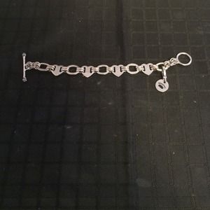 Heart Link Chunky Large Charm Bracelet