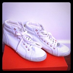 White high top sneakers