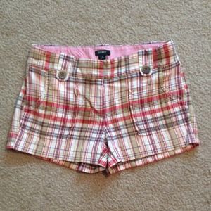 J. Crew plaid shorts
