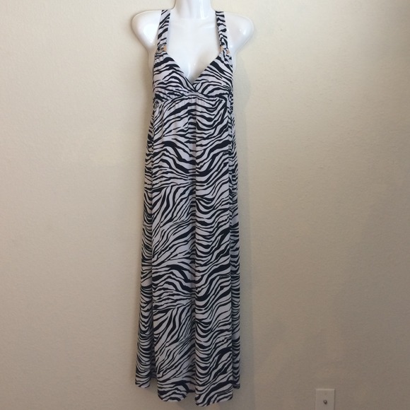 Zebra Print Long Dress