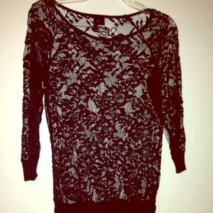 Black lace shirt