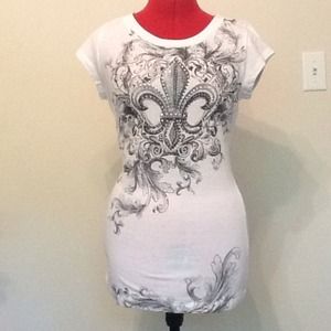 Rhinestone Fleur De Lis T-shirt/dress