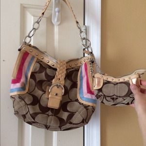 Coach purse and little coach change purse