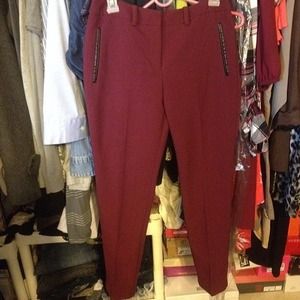 Tux pants with faux leather lining