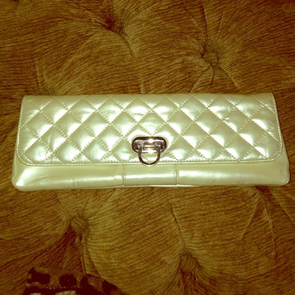 Pearl Quilted Clutch