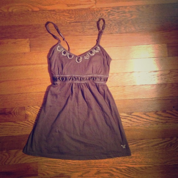 American Eagle beaded babydoll top!