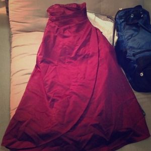 Wine colored prom dress
