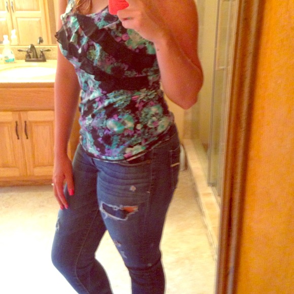 Floral print tank top