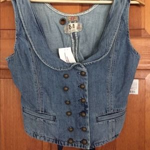 Free People Denim Vest