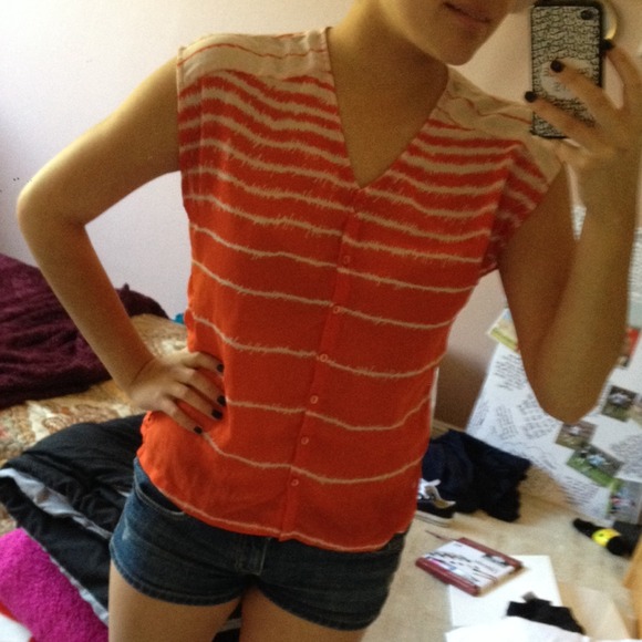 Orange blouse