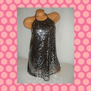 Victoria Secrets silver sequin teddy