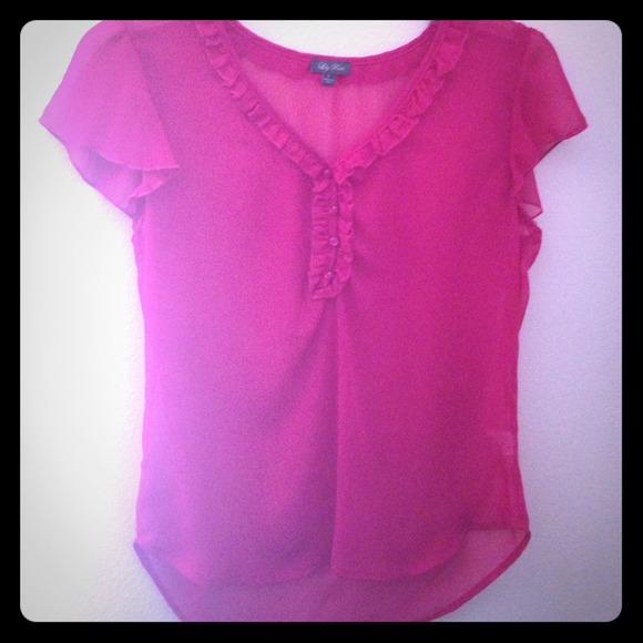 Pink see through top