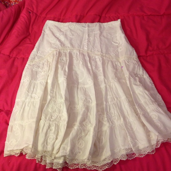 Strapless white dress