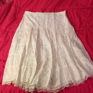 Strapless white dress