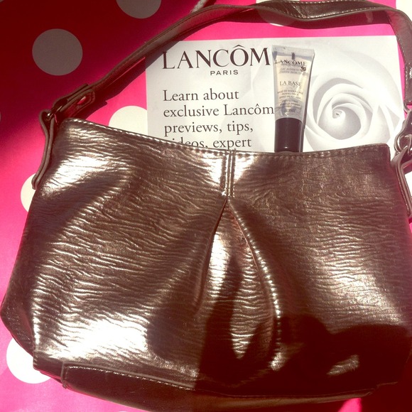 Victorias Secret gunmetal handbag& Lancôme La Base
